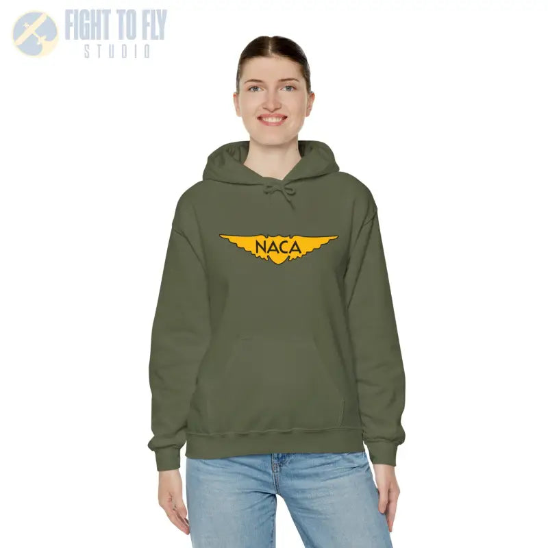 NACA Wings Unisex Heavy Blend Hoodie - Perfect for Aviation Enthusiasts - Gifts pilots - apparel