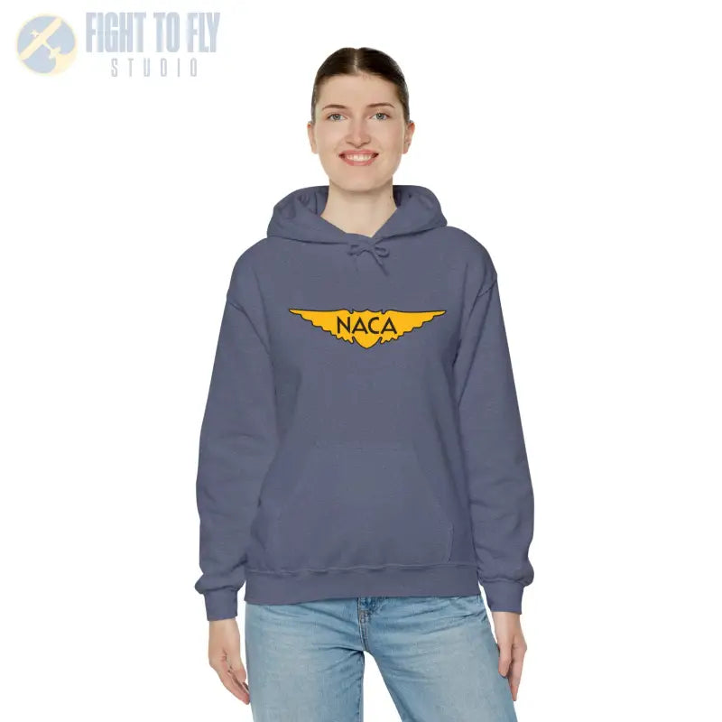 NACA Wings Unisex Heavy Blend Hoodie - Perfect for Aviation Enthusiasts - Gifts pilots - apparel