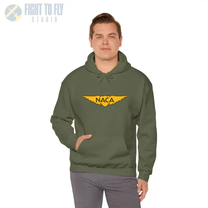 NACA Wings Unisex Heavy Blend Hoodie - Perfect for Aviation Enthusiasts - Gifts pilots - apparel