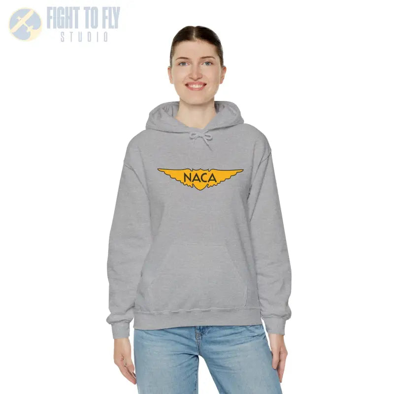 NACA Wings Unisex Heavy Blend Hoodie - Perfect for Aviation Enthusiasts - Gifts pilots - apparel