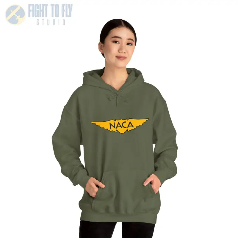 NACA Wings Unisex Heavy Blend Hoodie - Perfect for Aviation Enthusiasts - Gifts pilots - apparel