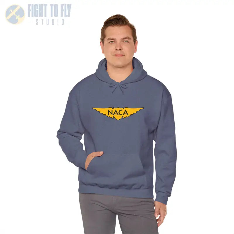 NACA Wings Unisex Heavy Blend Hoodie - Perfect for Aviation Enthusiasts - Gifts pilots - apparel