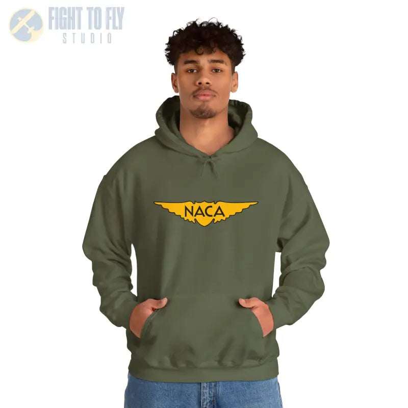 NACA Wings Unisex Heavy Blend Hoodie - Perfect for Aviation Enthusiasts - Gifts pilots - apparel