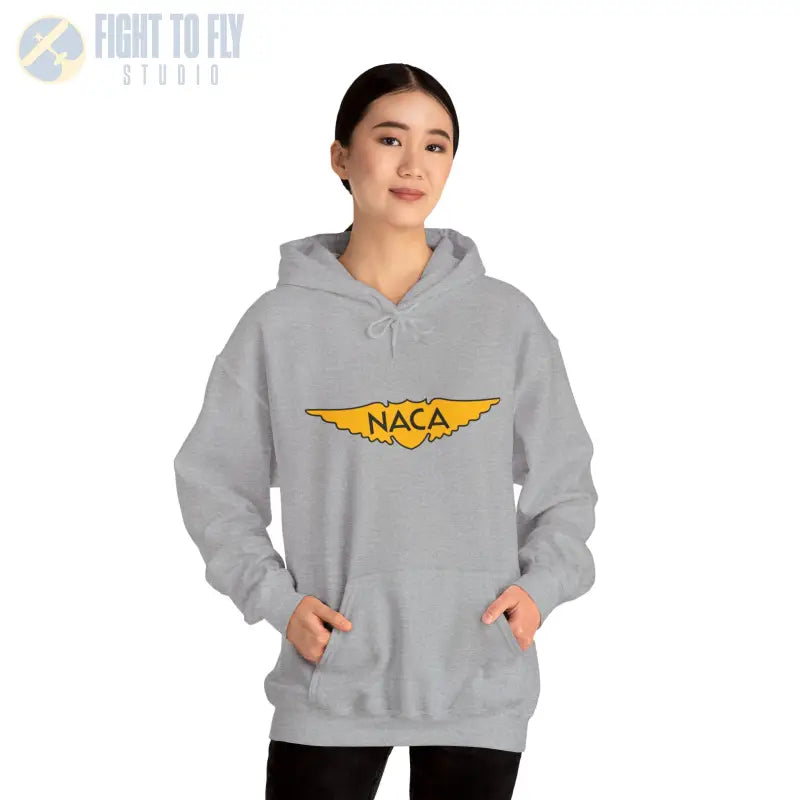 NACA Wings Unisex Heavy Blend Hoodie - Perfect for Aviation Enthusiasts - Gifts pilots - apparel