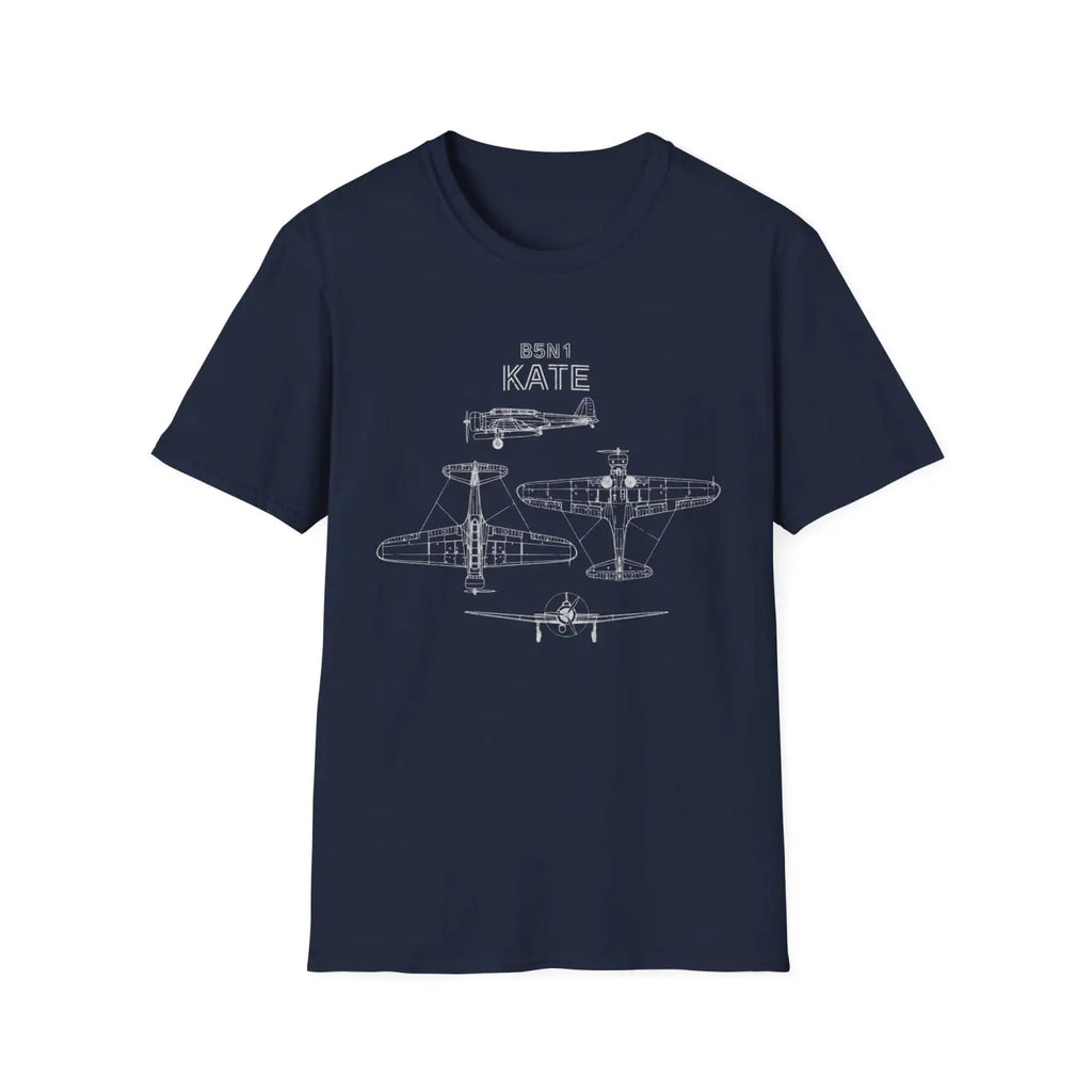 Nakajima B5N1 “Kate” — T-shirt - T-Shirt - Pilot gifts - WWII warbird t-shirt