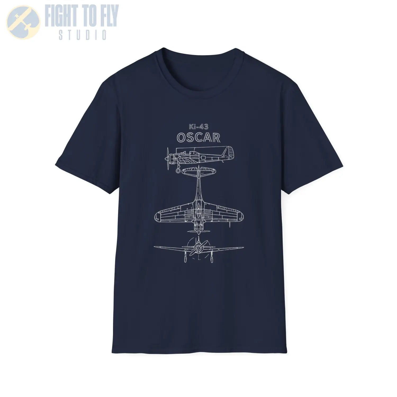 Nakajima Ki-43 “Oscar” — T-shirt - T-Shirt - Pilot gifts - WWII warbird t-shirt