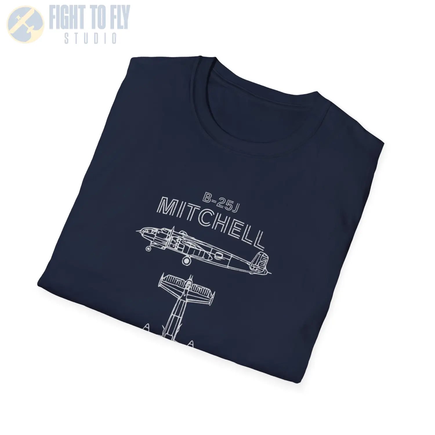 North American B-25J Mitchell — T-shirt - T-Shirt - Pilot gifts - WWII warbird t-shirt