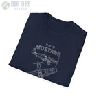 North American P-51B Mustang — T-shirt - T-Shirt - Pilot gifts - WWII warbird t-shirt