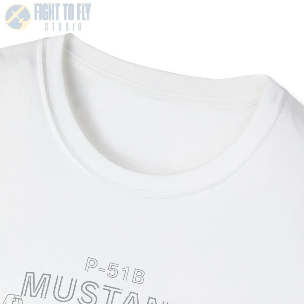 North American P-51B Mustang — T-shirt - T-Shirt - Pilot gifts - WWII warbird t-shirt
