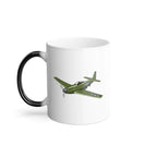 P-51D – WWII Aircraft Mug (Color Changing) - Pilot gifts - warbird t-shirt
