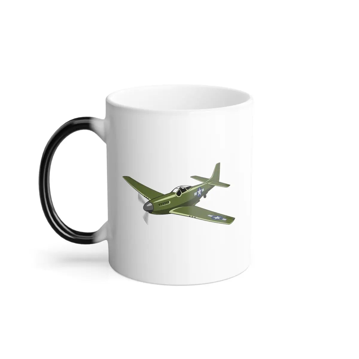 P-51D – WWII Aircraft Mug (Color Changing) - Pilot gifts - warbird t-shirt