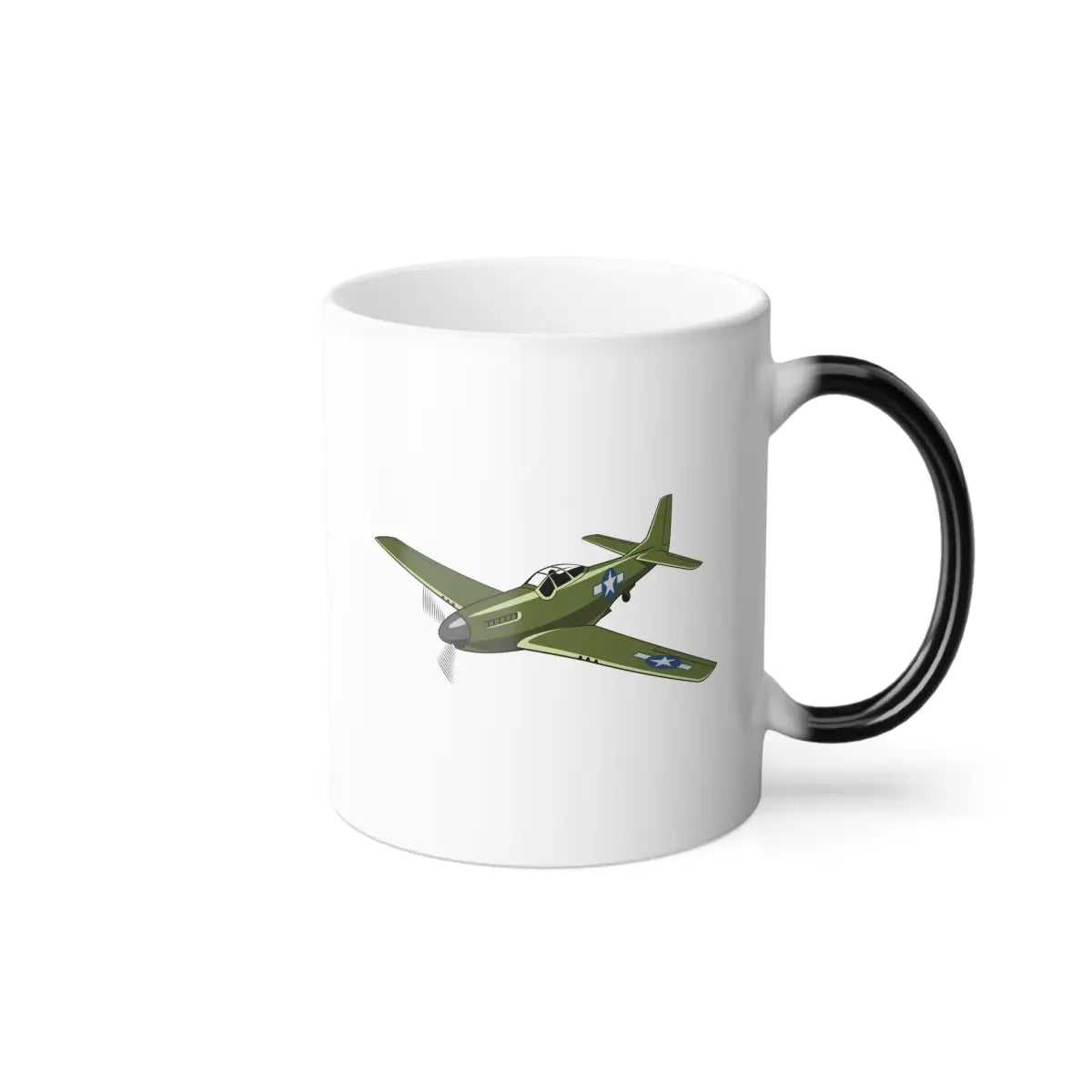 P-51D – WWII Aircraft Mug (Color Changing) - Pilot gifts - warbird t-shirt
