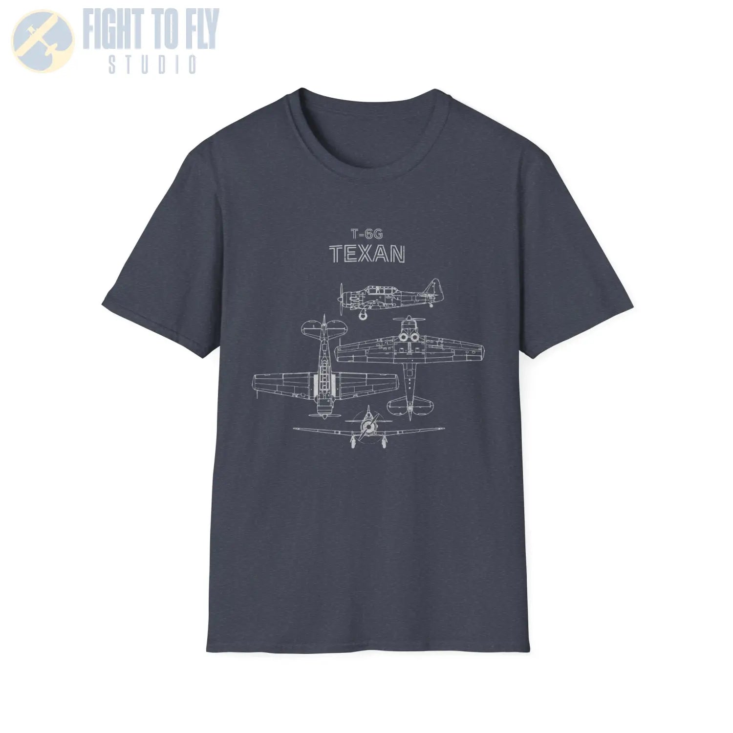 North American T-6 Texan — T-shirt - T-Shirt - Pilot gifts - WWII warbird t-shirt