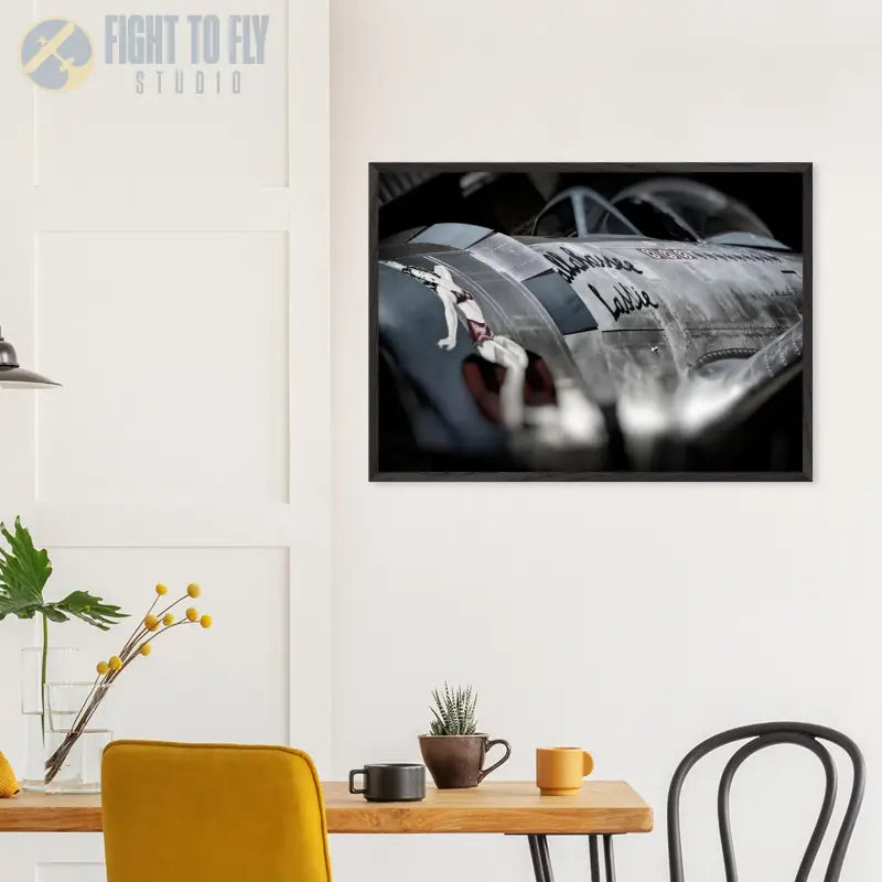 Nose Art Detail: P-47D Thunderbolt “Tallahassee Lassie” - Print Material - Gifts for pilots - Aviation apparel