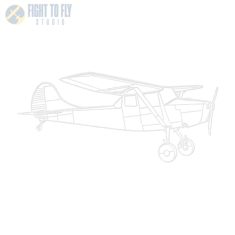 O-1 Bird Dog Die Cut Metal Wall Art - Sign - Pilot gifts - WWII warbird t-shirt