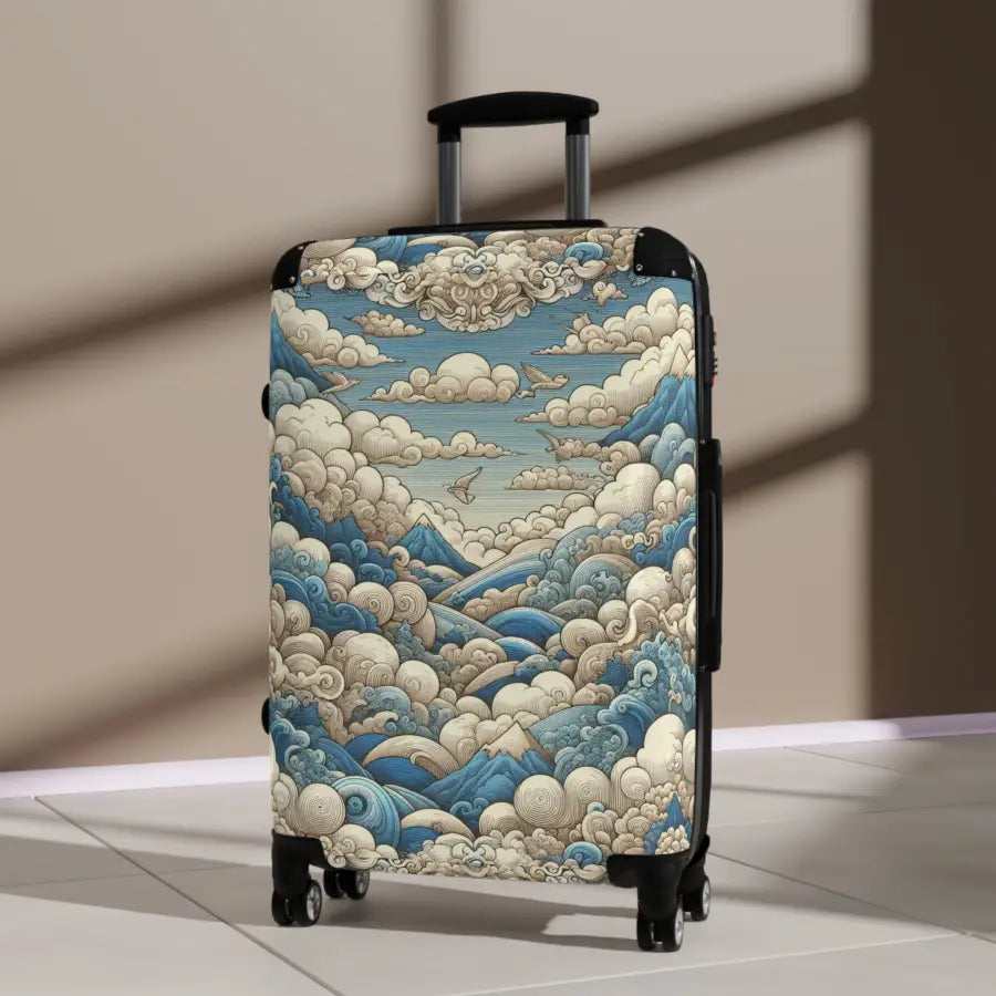 Ocean Waves Design Suitcase - Stylish Travel Luggage for Adventurers - Bags - Pilot gifts - WWII warbird t-shirt