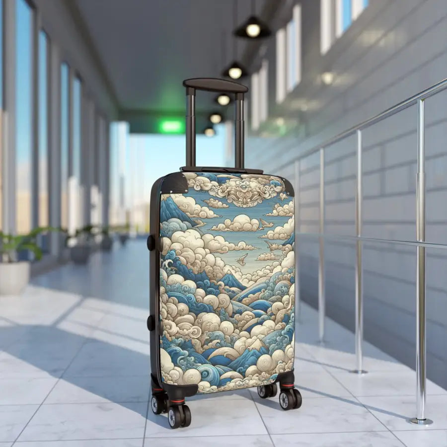 Ocean Waves Design Suitcase - Stylish Travel Luggage for Adventurers - Bags - Pilot gifts - WWII warbird t-shirt