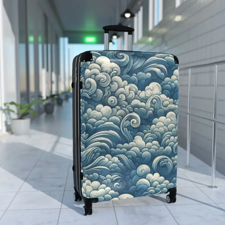 Ocean Waves Luggage Suitcase - Trendy Travel Gear for Adventurers - Bags - Pilot gifts - WWII warbird t-shirt
