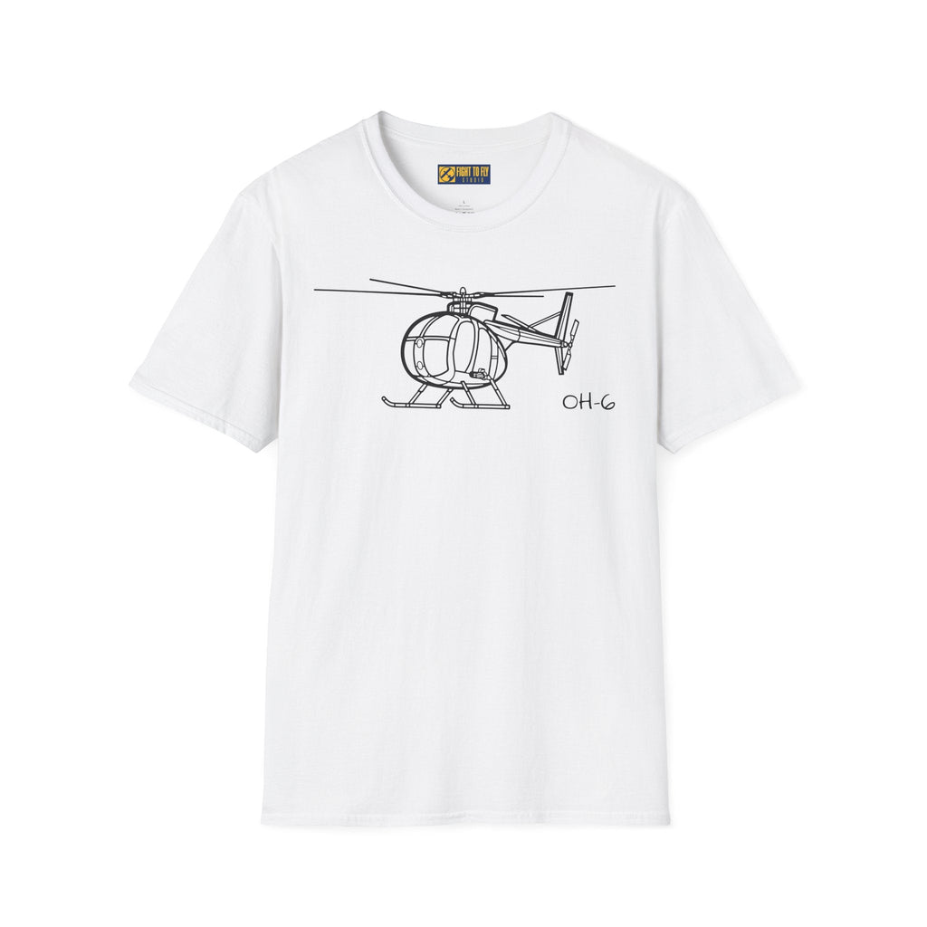 OH-6 T-Shirt – Light Observation Helicopter Aviation Tee - Pilot gifts - WWII warbird t-shirt