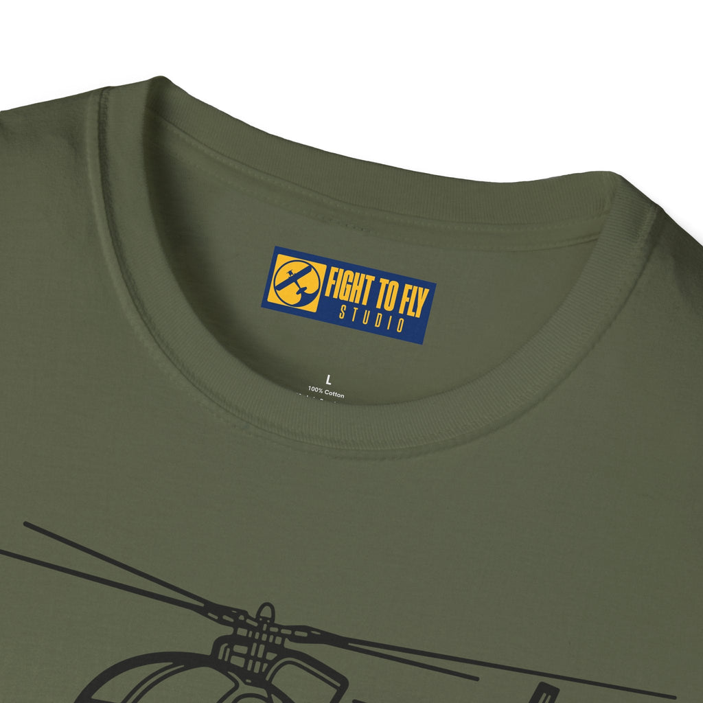 OH-6 T-Shirt – Light Observation Helicopter Aviation Tee - Pilot gifts - WWII warbird t-shirt