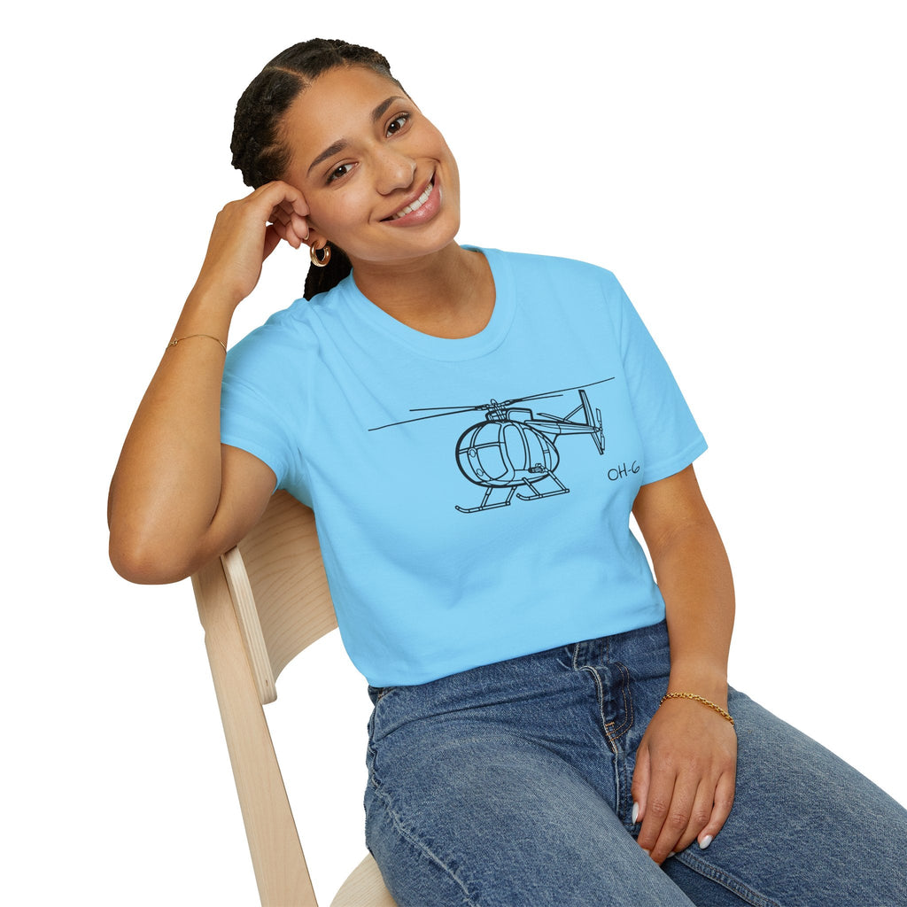 OH-6 T-Shirt – Light Observation Helicopter Aviation Tee - Pilot gifts - WWII warbird t-shirt