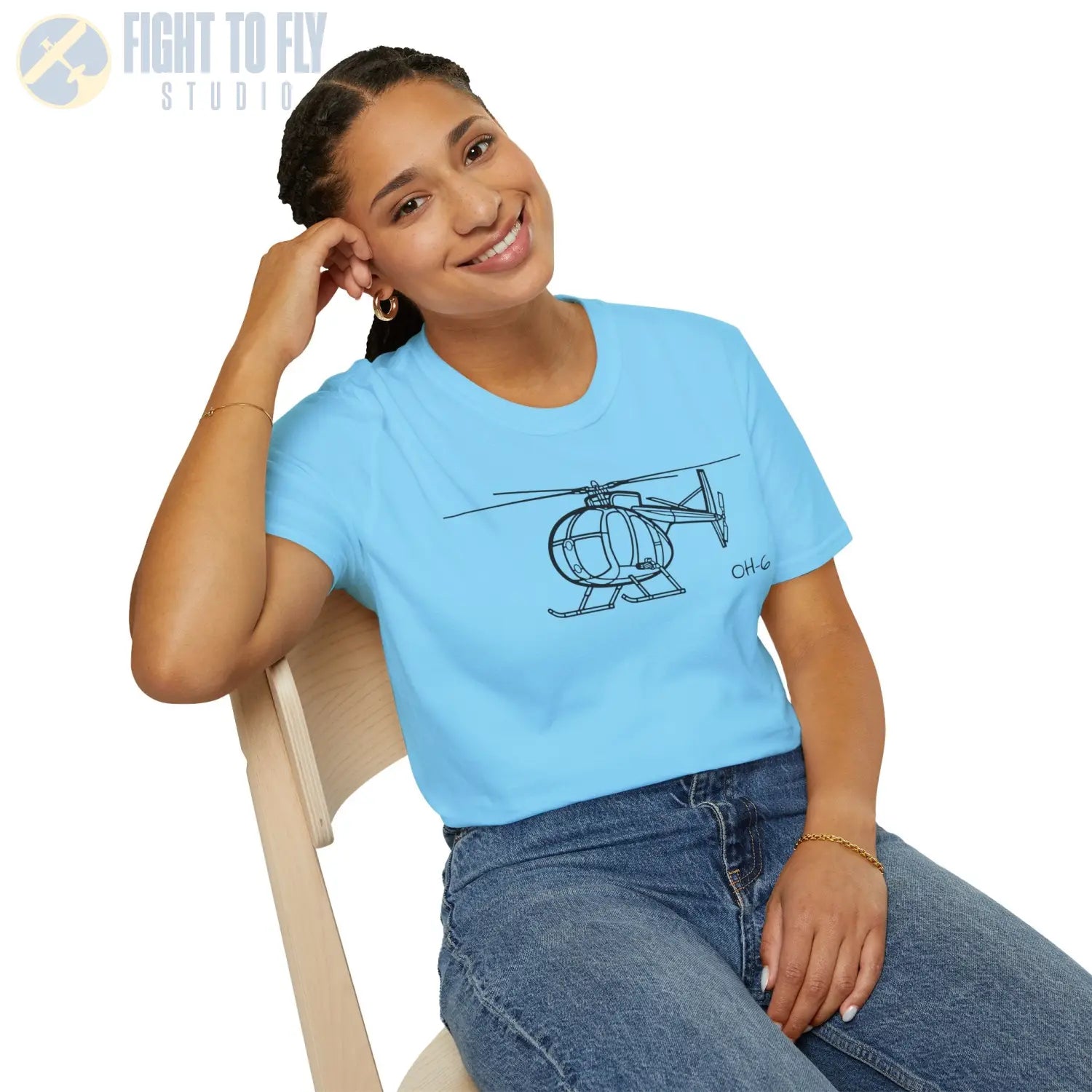 OH-6 Cayuse Little Bird T-shirt - T-Shirt - Pilot gifts - WWII warbird t-shirt