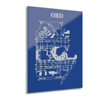 ORD - Chicago O’Hare International Acrylic Print - Home Decor - Pilot gifts - WWII warbird t-shirt