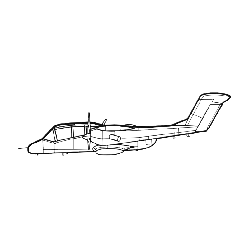 OV-10B Die Cut Metal Wall Art - Sign - Pilot gifts - WWII warbird t-shirt
