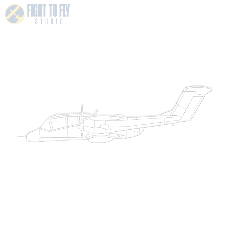 OV-10B Die Cut Metal Wall Art - Sign - Pilot gifts - WWII warbird t-shirt