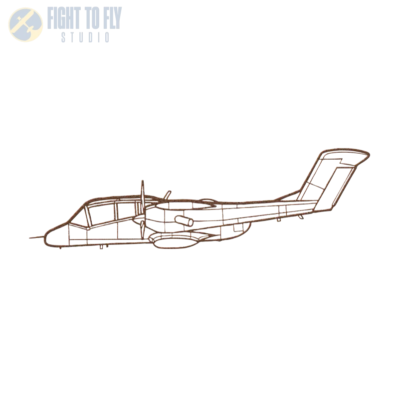 OV-10B Die Cut Metal Wall Art - Sign - Pilot gifts - WWII warbird t-shirt