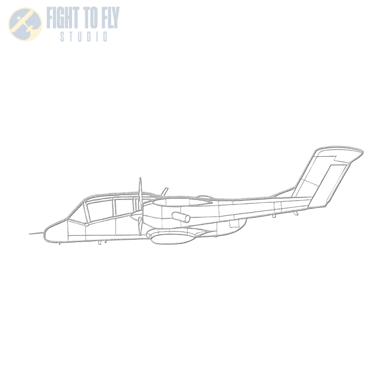 OV-10B Die Cut Metal Wall Art - Sign - Pilot gifts - WWII warbird t-shirt
