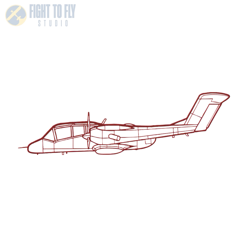 OV-10B Die Cut Metal Wall Art - Sign - Pilot gifts - WWII warbird t-shirt