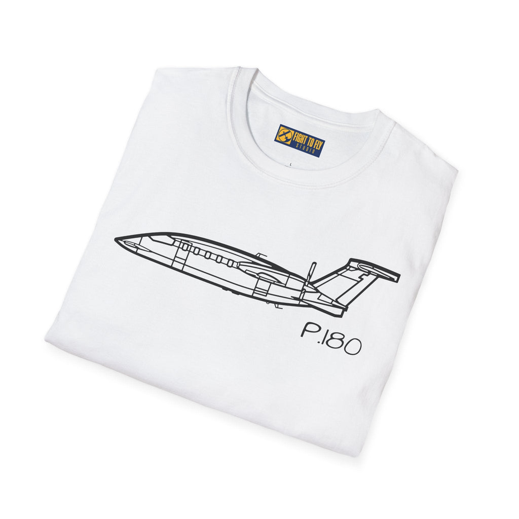 P.180 T-Shirt – Piaggio Avanti Twin Pusher Aircraft Aviation Tee - Gifts for pilots - apparel