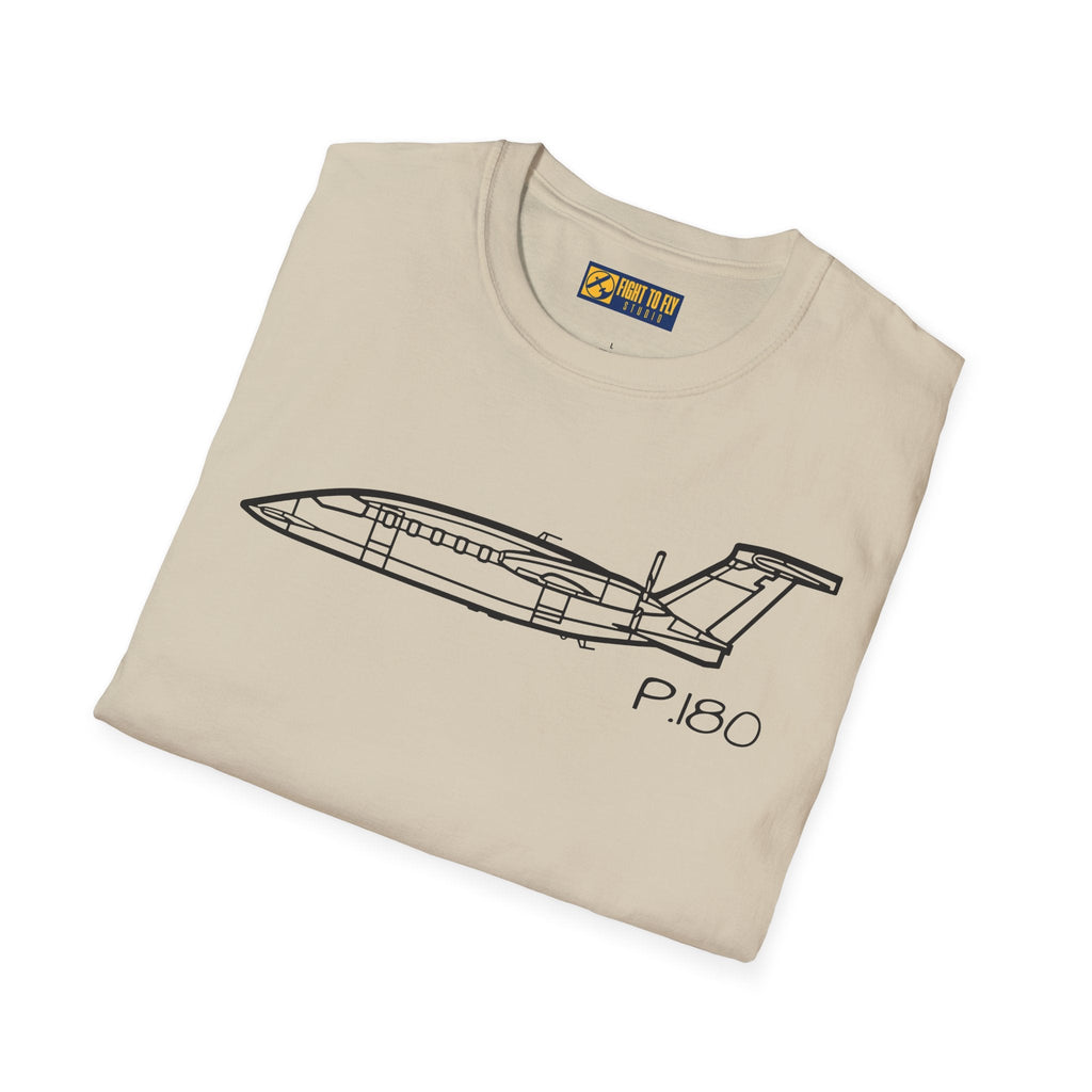 P.180 T-Shirt – Piaggio Avanti Twin Pusher Aircraft Aviation Tee - Gifts for pilots - apparel