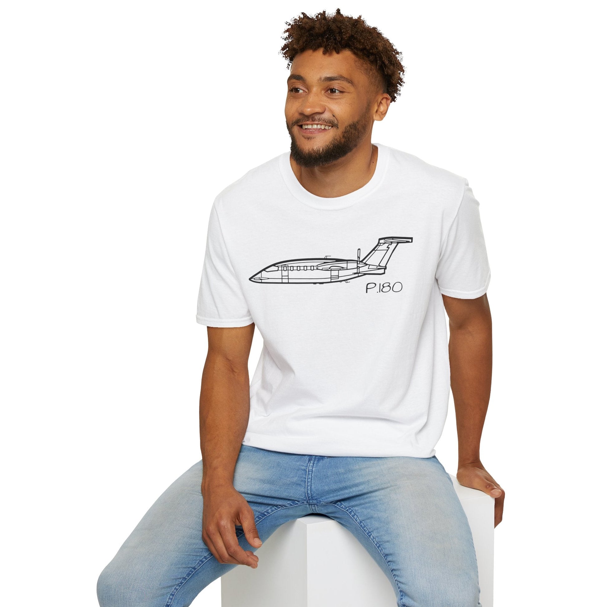 P.180 T-Shirt – Piaggio Avanti Twin Pusher Aircraft Aviation Tee - Gifts for pilots - apparel