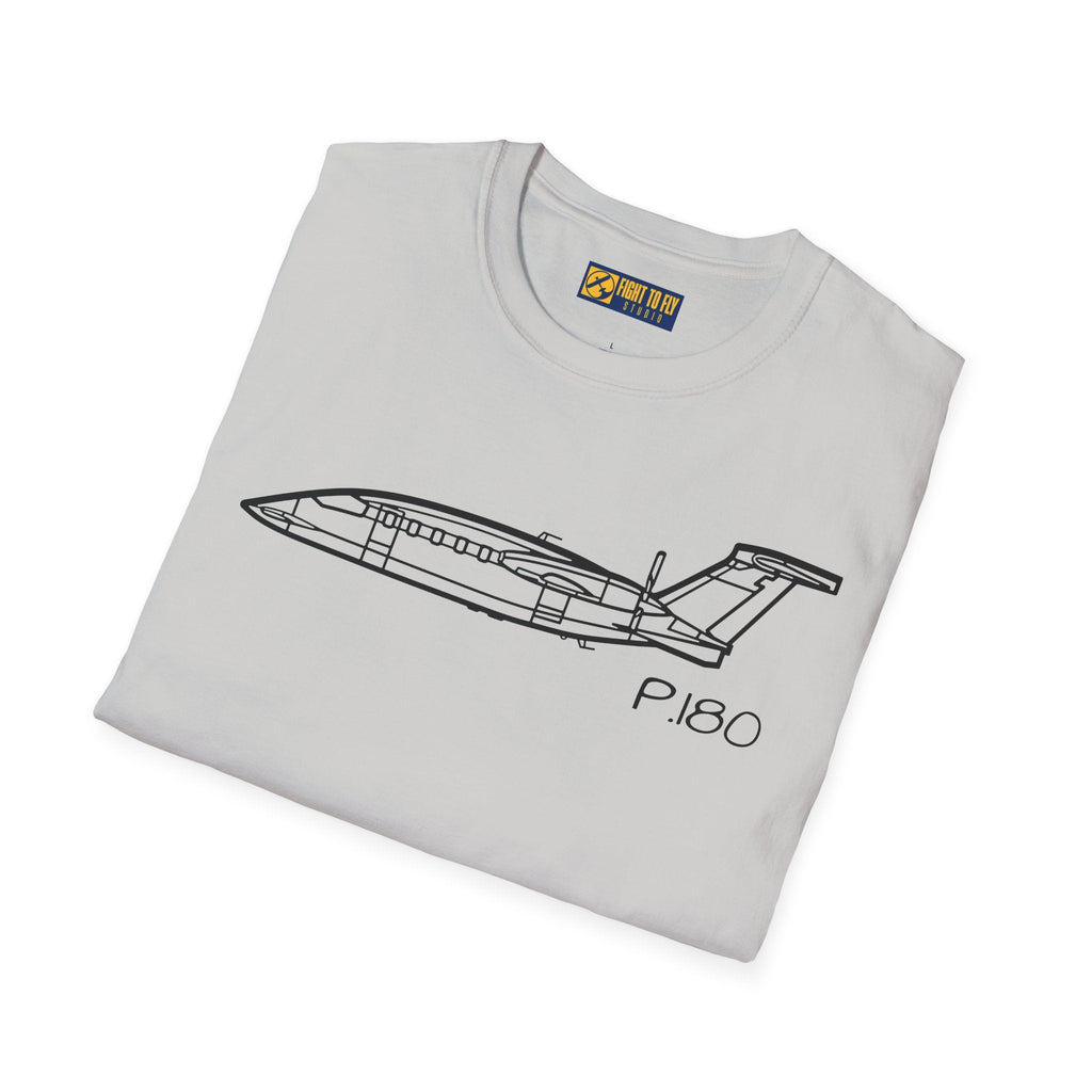 P.180 T-Shirt – Piaggio Avanti Twin Pusher Aircraft Aviation Tee - Gifts for pilots - apparel