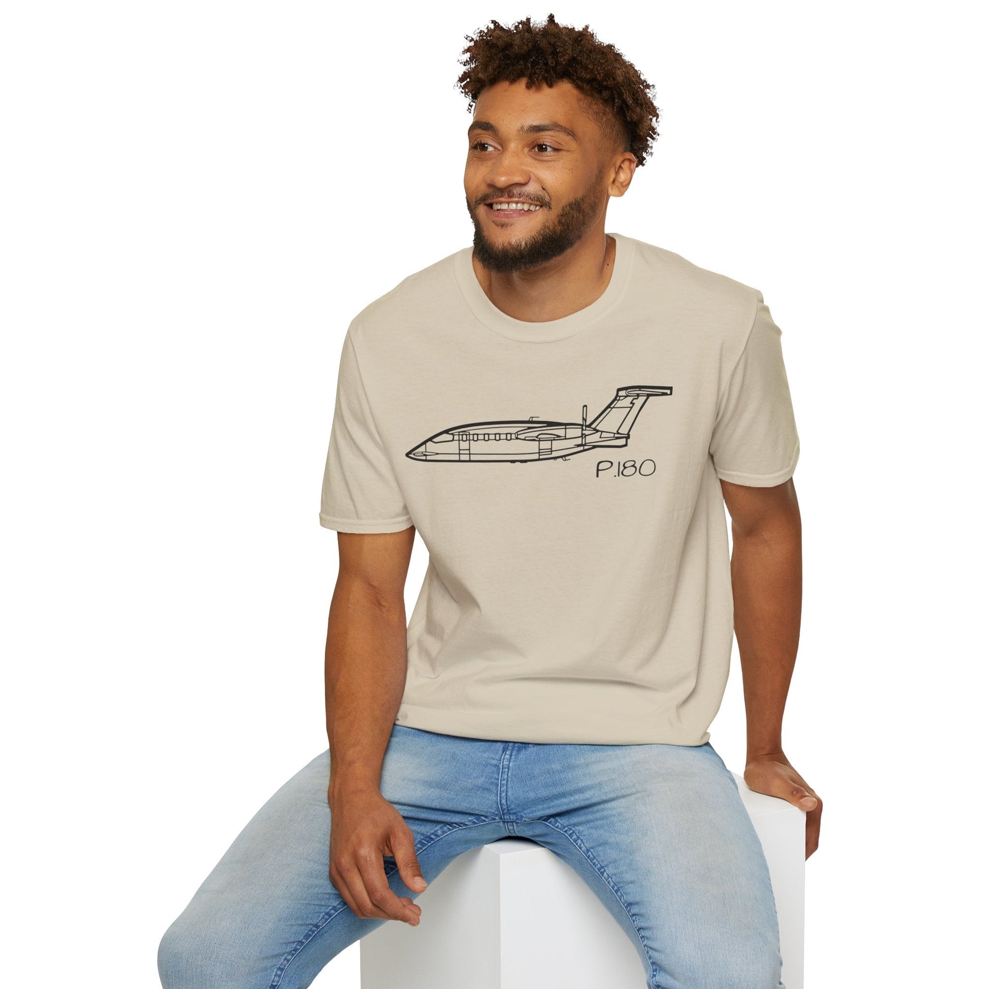 P.180 T-Shirt – Piaggio Avanti Twin Pusher Aircraft Aviation Tee - Gifts for pilots - apparel