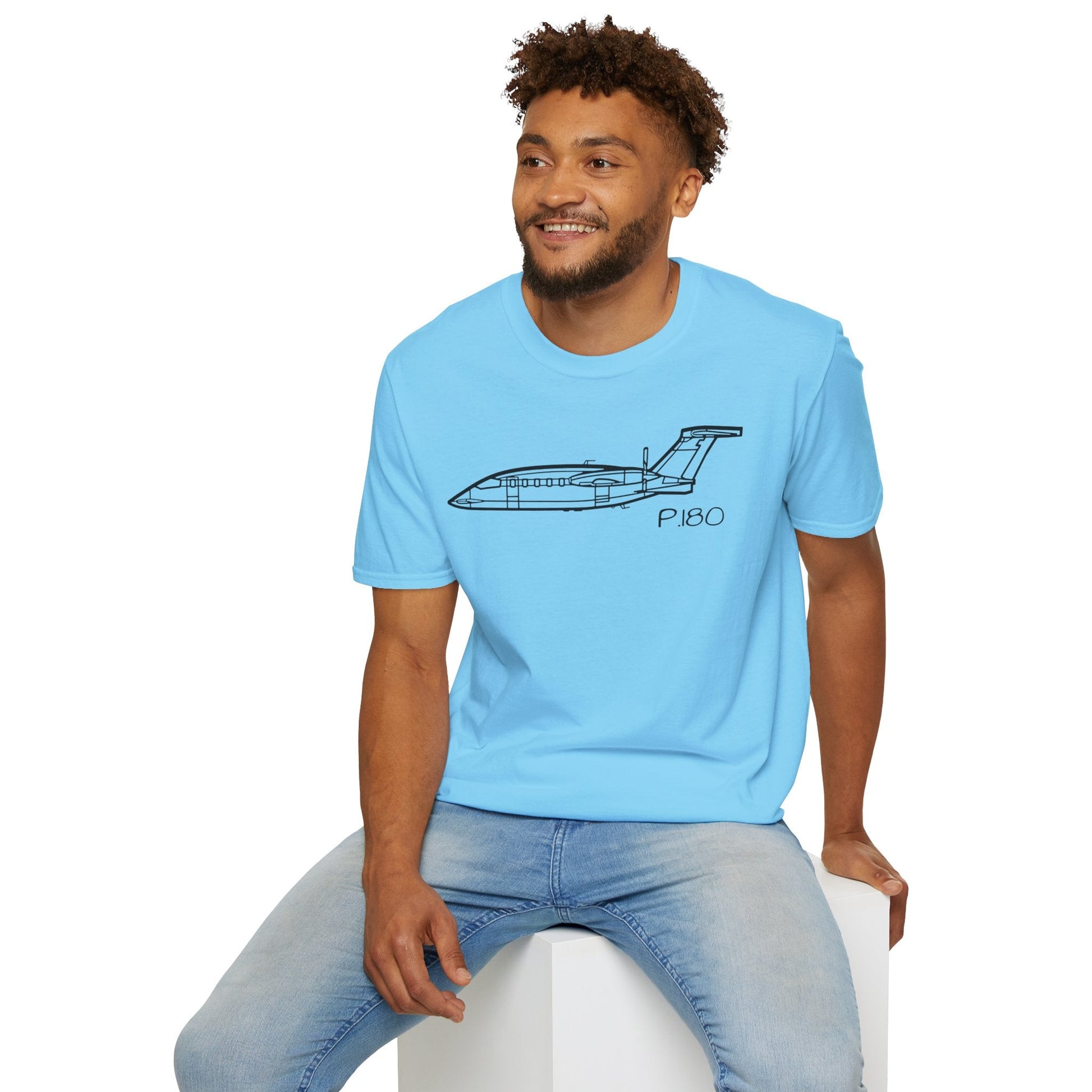 P.180 T-Shirt – Piaggio Avanti Twin Pusher Aircraft Aviation Tee - Gifts for pilots - apparel