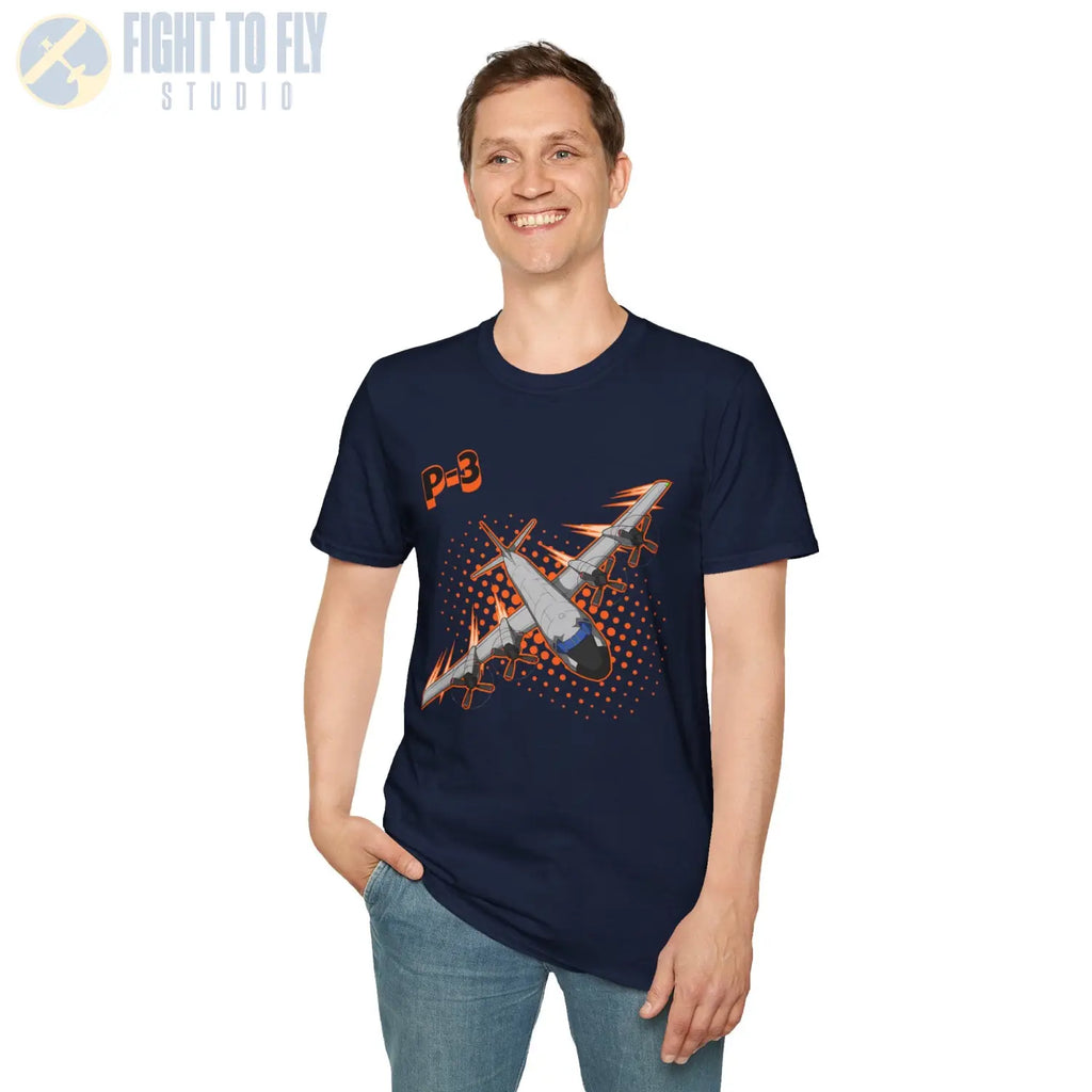 P-3 Orion Comic Style T-Shirt - Pilot gifts - WWII warbird t-shirt