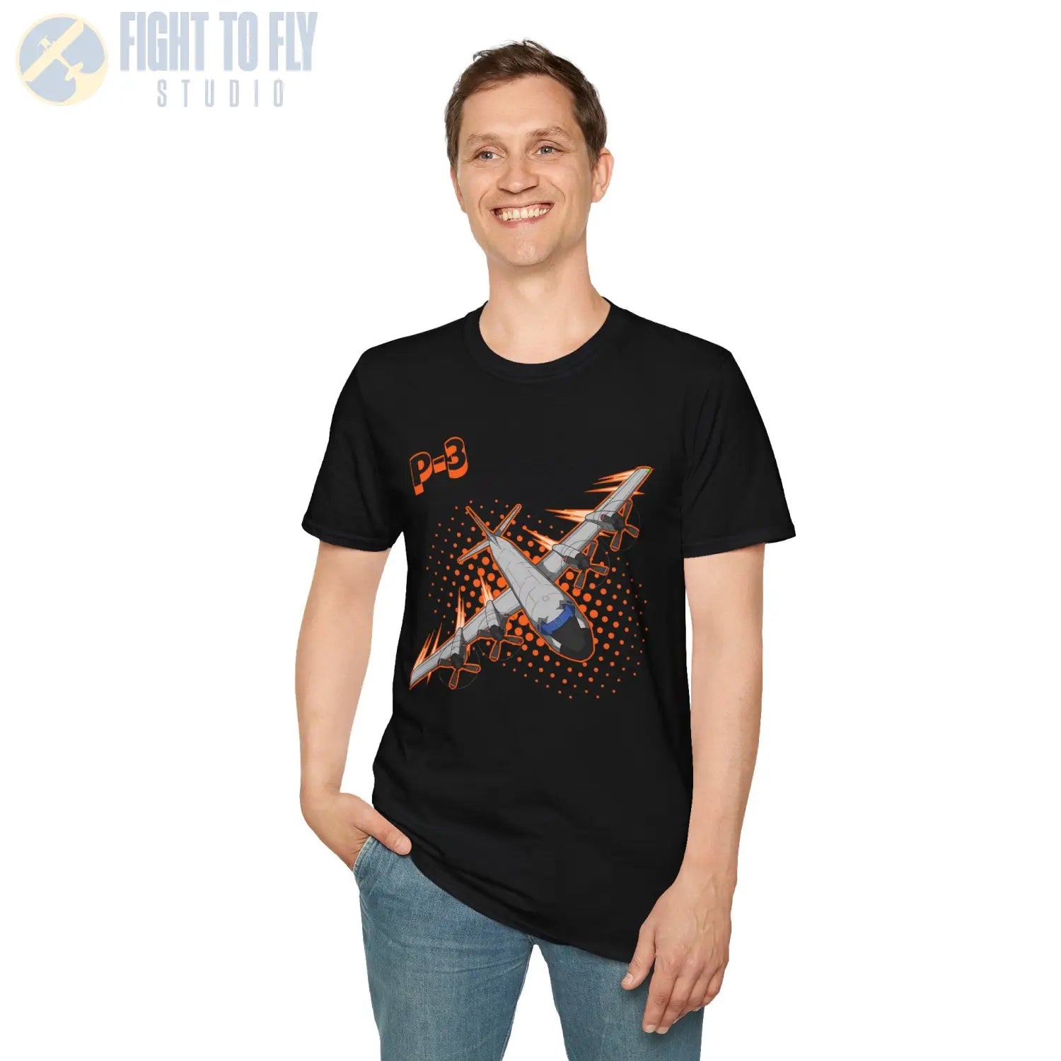P-3 Orion Comic Style T-Shirt - Pilot gifts - WWII warbird t-shirt