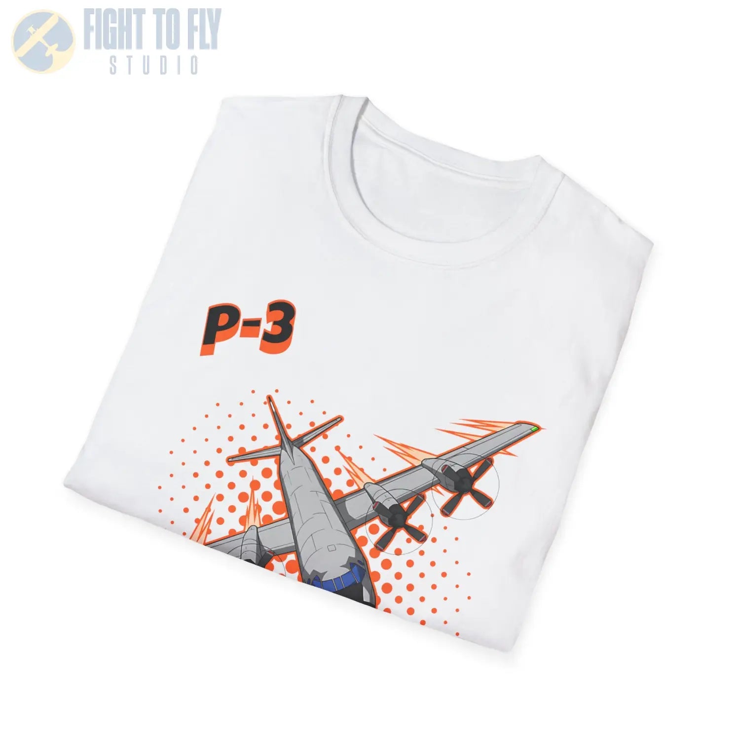 P-3 Orion Comic Style T-Shirt - Pilot gifts - WWII warbird t-shirt