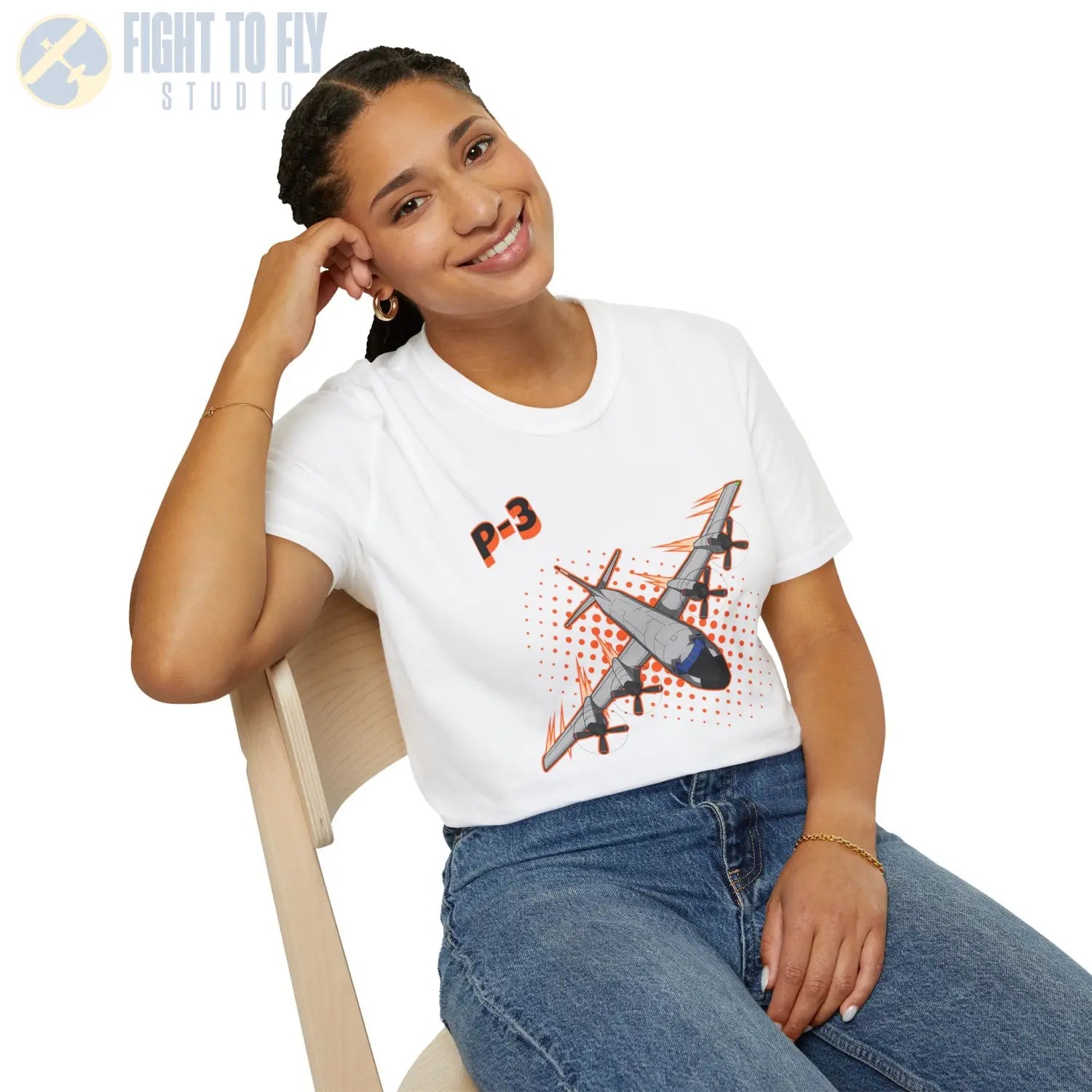 P-3 Orion Comic Style T-Shirt - Pilot gifts - WWII warbird t-shirt