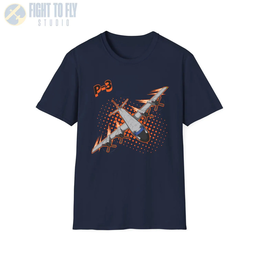 P-3 Orion Comic Style T-Shirt - Pilot gifts - WWII warbird t-shirt