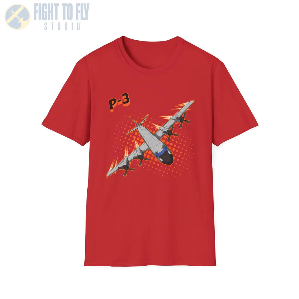 P-3 Orion Comic Style T-Shirt - Pilot gifts - WWII warbird t-shirt