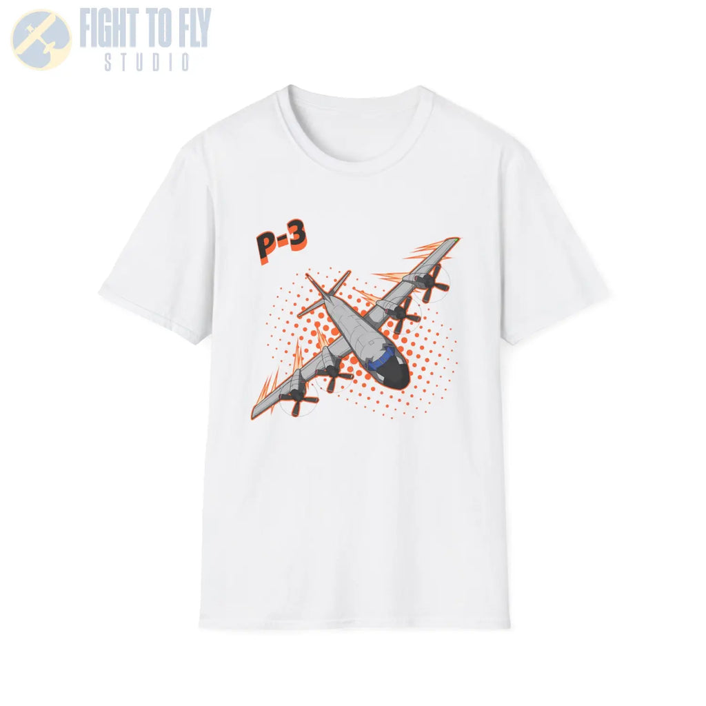 P-3 Orion Comic Style T-Shirt - Pilot gifts - WWII warbird t-shirt