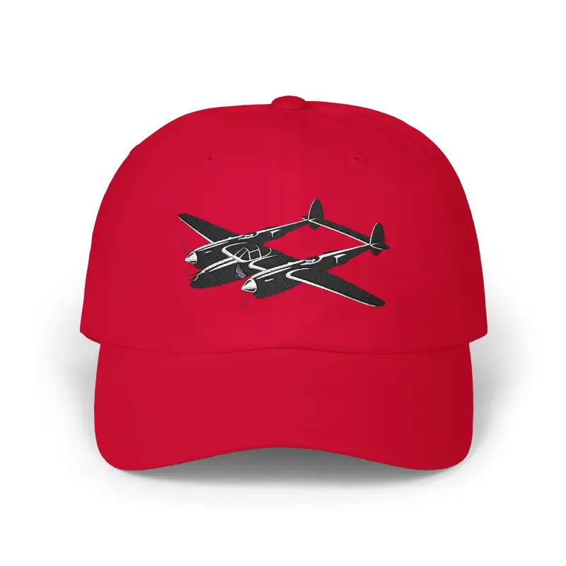 P-38 - Black - Hats - Pilot gifts - WWII warbird t-shirt