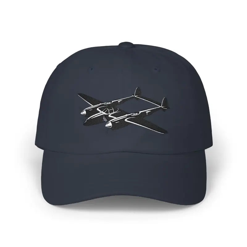 P-38 - Black - Hats - Pilot gifts - WWII warbird t-shirt