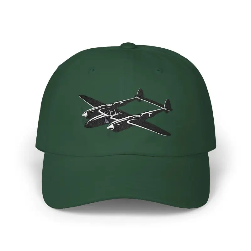 P-38 - Black - Hats - Pilot gifts - WWII warbird t-shirt