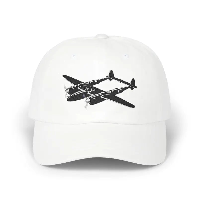 P-38 - Black - Hats - Pilot gifts - WWII warbird t-shirt