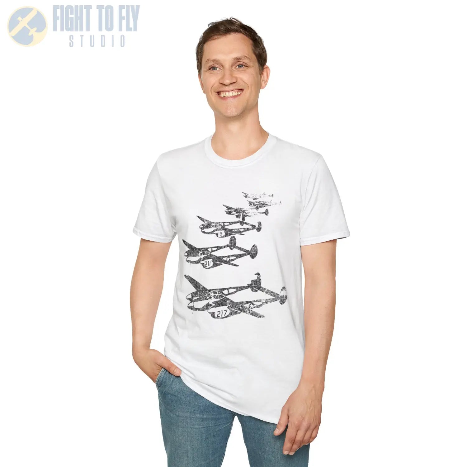 P-38 Lightning “Formation Flight” WWII T-Shirt - Pilot gifts - warbird t-shirt